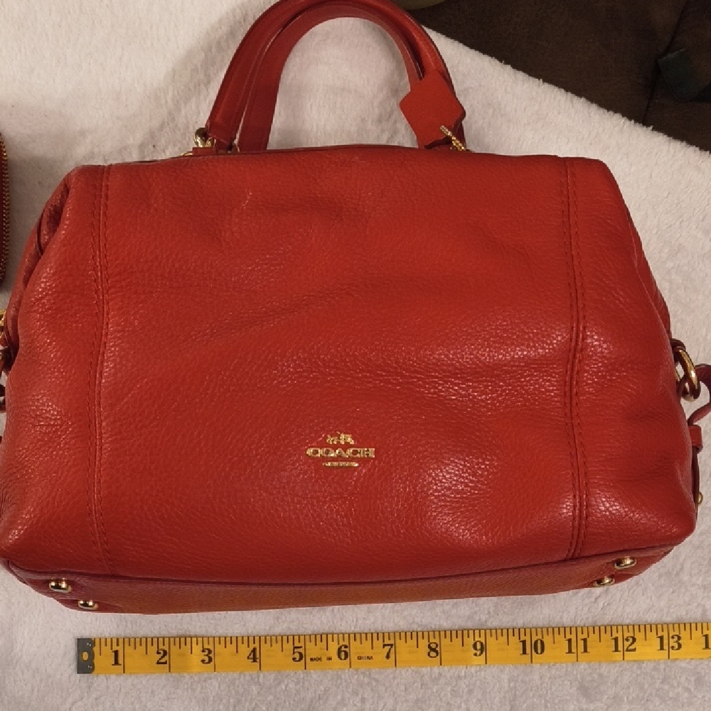 Coach Cherry Red Leather Satchel
